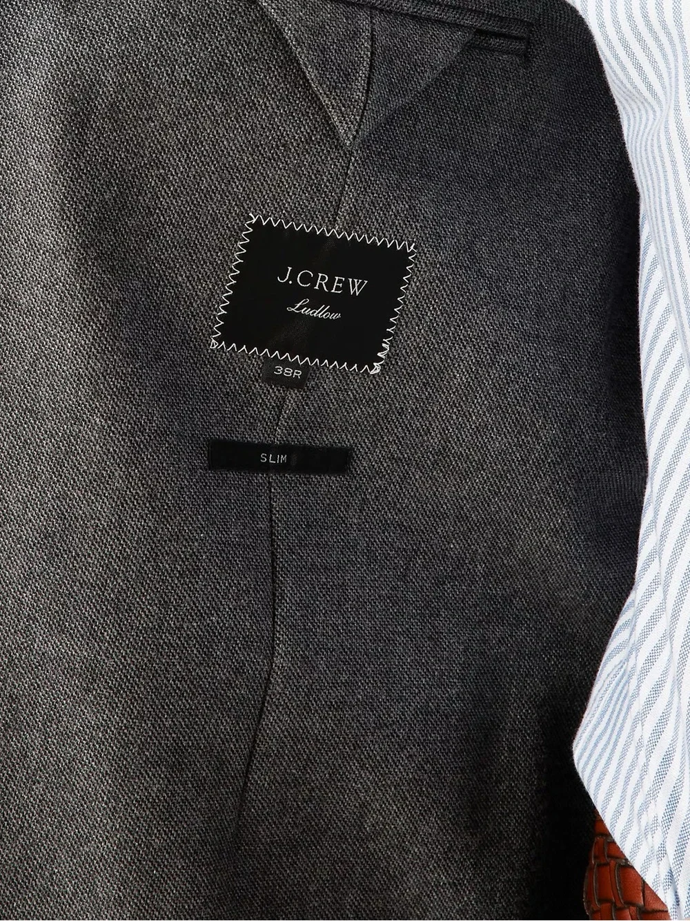 J. CREW Ludlow Slim-fit suit jacket in English cotton-wool blend Charcoal 40 S